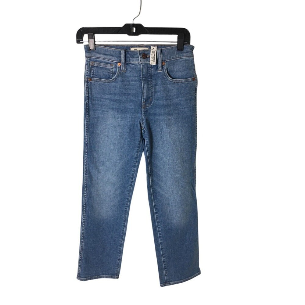 Madewell Jeans Capri Women's Size 24 Petite Blue Stovepipe Cotton Blend